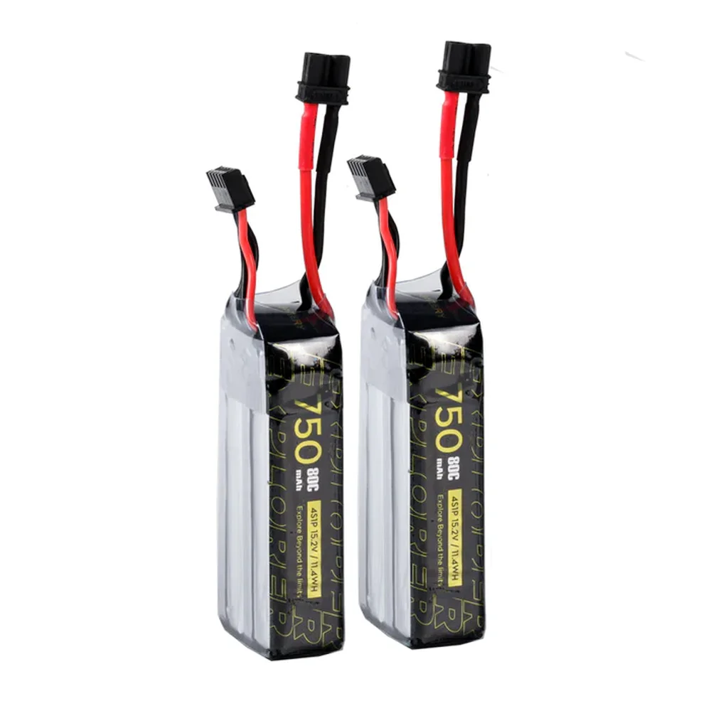 

Flywoo [B086]2PCS Explorer 750mAh HV 15,2 V 80C 4S1P Lipo Battery Pack - XT30