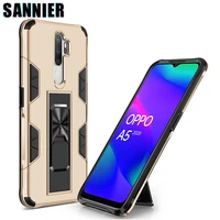 sannier shockproof phone case for oppo a92 a72 a52 a31 a11x a9 a8 a5 strong magnetic car holder back cover for oppo realme5 r17