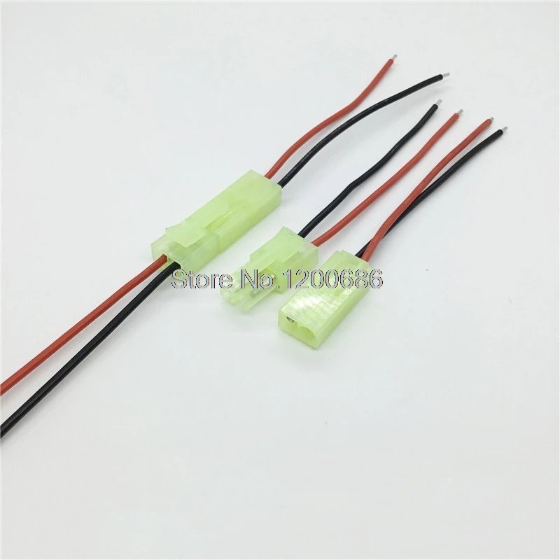 Купи 10 PAIRS Tamiya EL4.5 Battery Connector Male Female with 22AWG 100mm Wire Cable за 270 рублей в магазине AliExpress