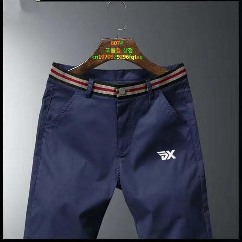 Golf Apparel Men's Spring and Autumn New High Quality Pants Waist Stripe Golf Pants Casual Men's Straight Leg Pants