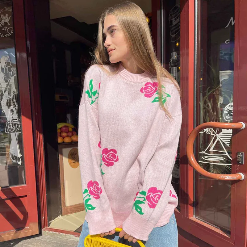 Винтажный цветочный свитер MSCSZ