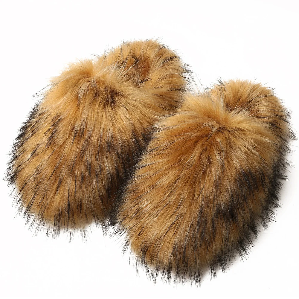 2023 New Type Of Plush Slippers For Women In Autumn And Winter Home Fur And Warm Imitation Fur Anti Slip Toe Slippers