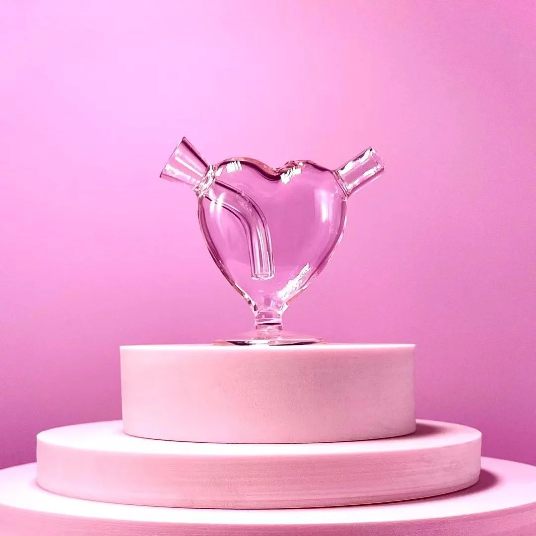 Розовый барботер в форме сердца | Дом и сад