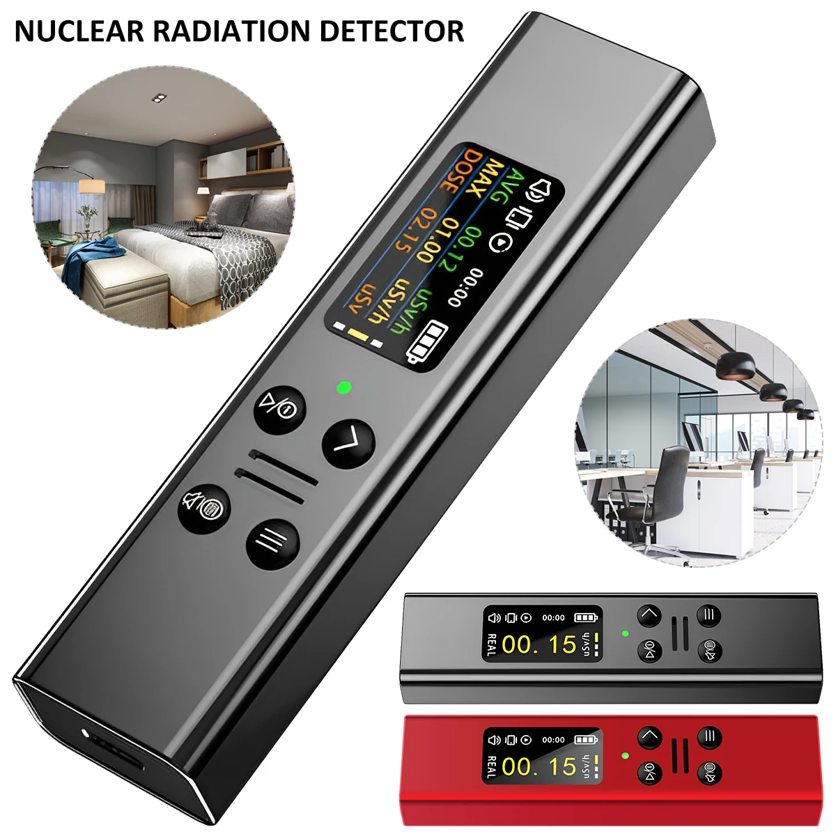 

Nuclear Radiation Detector Geiger Counter USB High Accuracy Dosimeter Beta Gamma X-Ray Dosimeter Monitor Dosage Alarm Device