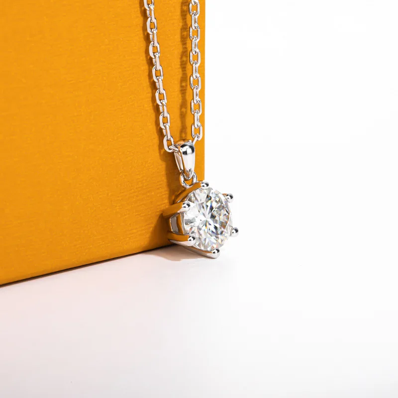 Женская подвеска Apaison 2 ct настоящий Муассанит ювелирные изделия из стерлингового