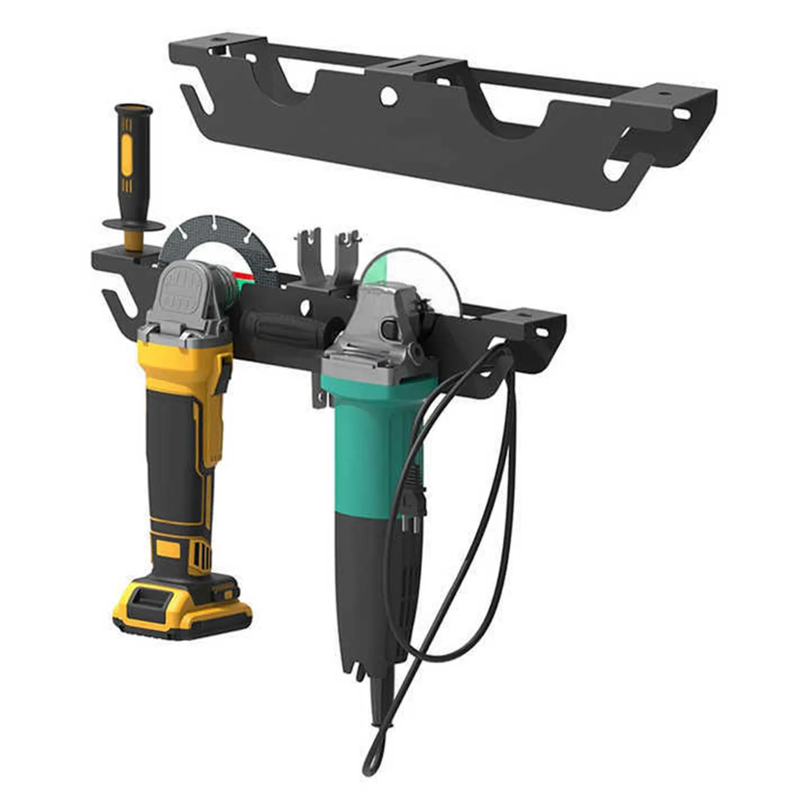 

Держатель угловой шлифовальной машины, многофункциональный металлический простой в установке настенный кронштейн, стойка для угловой шлифовальной машины для фрез, полировщиков, гаража