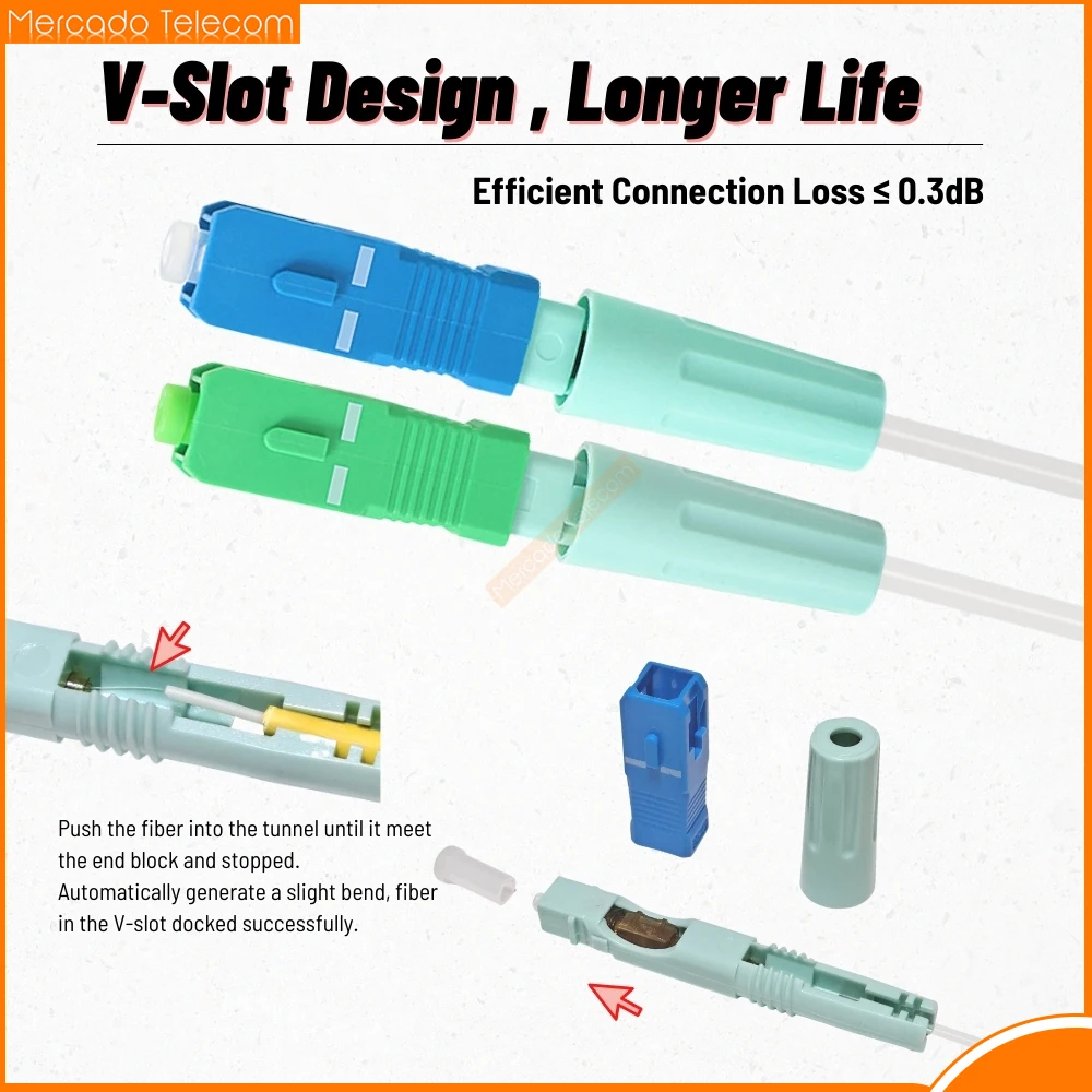 Best price SC APC SM Single-Mode Optical Connector FTTH Tool Cold Connector Tool SC UPC Fiber Optic Fast Connector