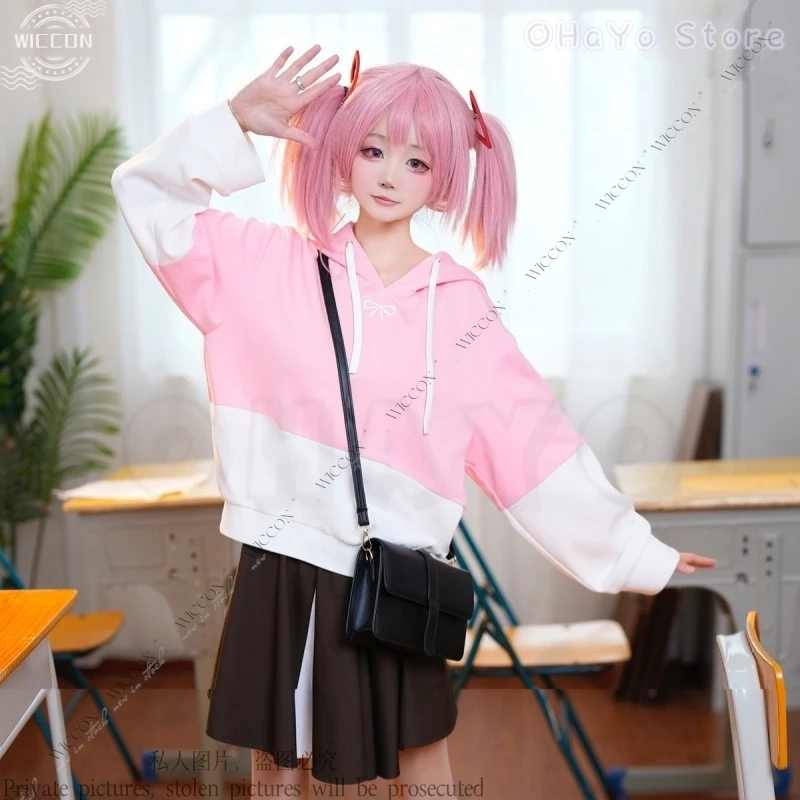 Аниме Puella Magi Cos Madoka Magica Косплей Kaname Tomoe Mami Akemi Homura Sakura Kyoko Miki Sayaka Костюм Парик Daily