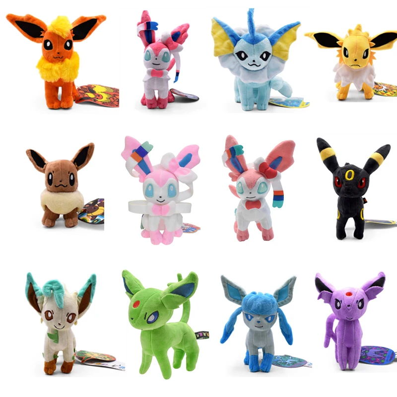 

Игрушка плюшевая в виде покемона, 20 см, Eevee Sylveon Flareon Jolteon Umbreon Vaporeon, милые плюшевые игрушки для детей, подарок на день рождения и Рождество