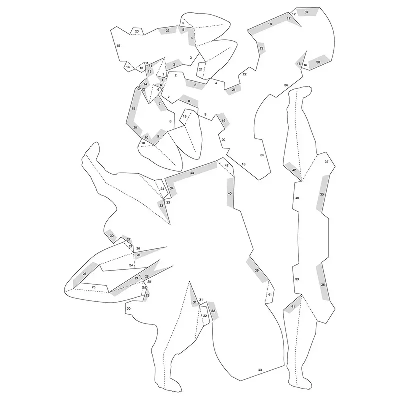 Чихуахуа собака оригами искусство домашнее животное бумажная модель