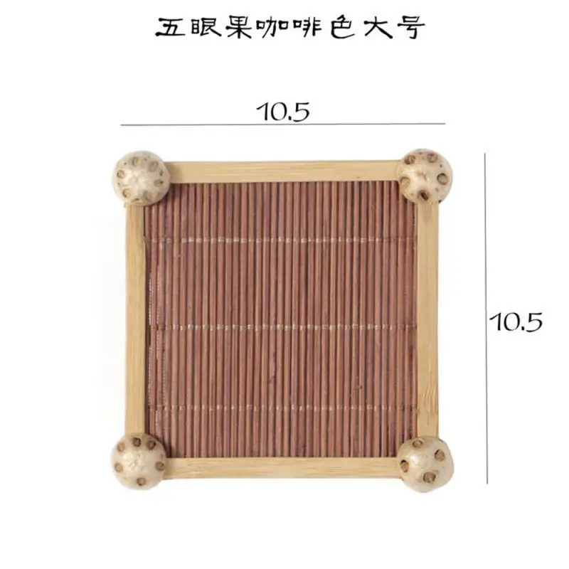 

Trays Base Coaster Bamboo Coaster Insulation Pad Cup Mat Tea Cup Mat Pad For Coffee Tea Mug Square Placemats Wooden Saucer