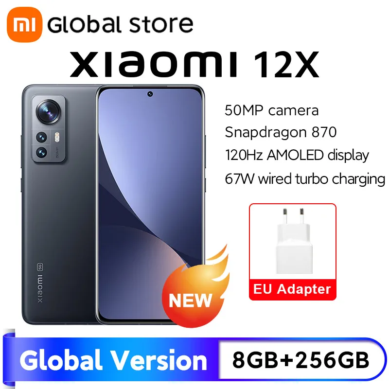 

【World Premiere】Xiaomi 12X 5G Global Version 8GB+128GB/256GB Snapdragon 870 FHD+ 6.28" Display 120Hz 50MP Triple Camera 4500mAh
