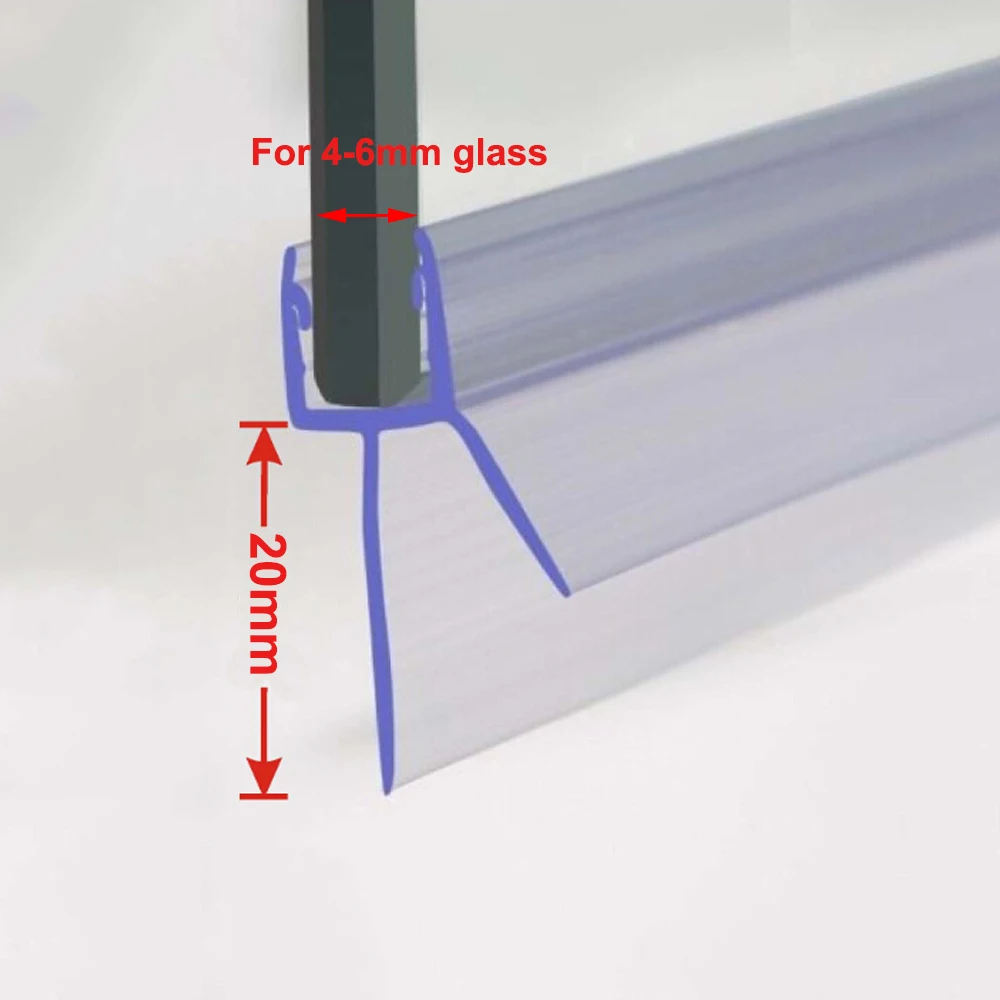 

Уплотнительная лента для душевой двери, безрамное нижнее уплотнение для душевой двери из ПВХ с уплотнителем для капельного зачистки, водоблокирующие полосы