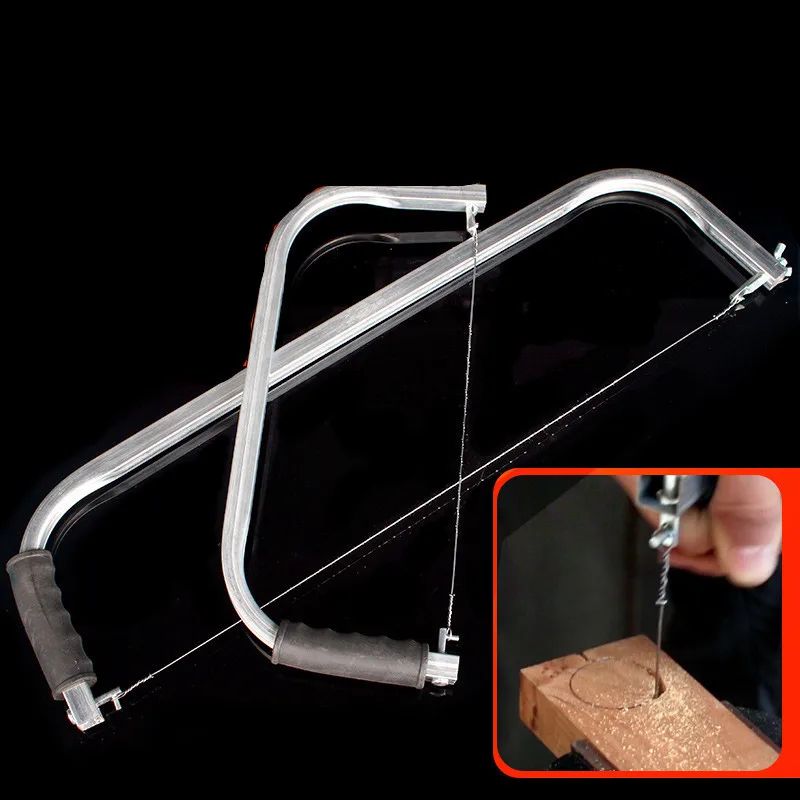 Wire Fretsaw Hand Coping Saw Jig Saw Coping Saw for Diy Hobby Woodworking Tool Steel Cutting Frame Coping Saw Emergency Survival