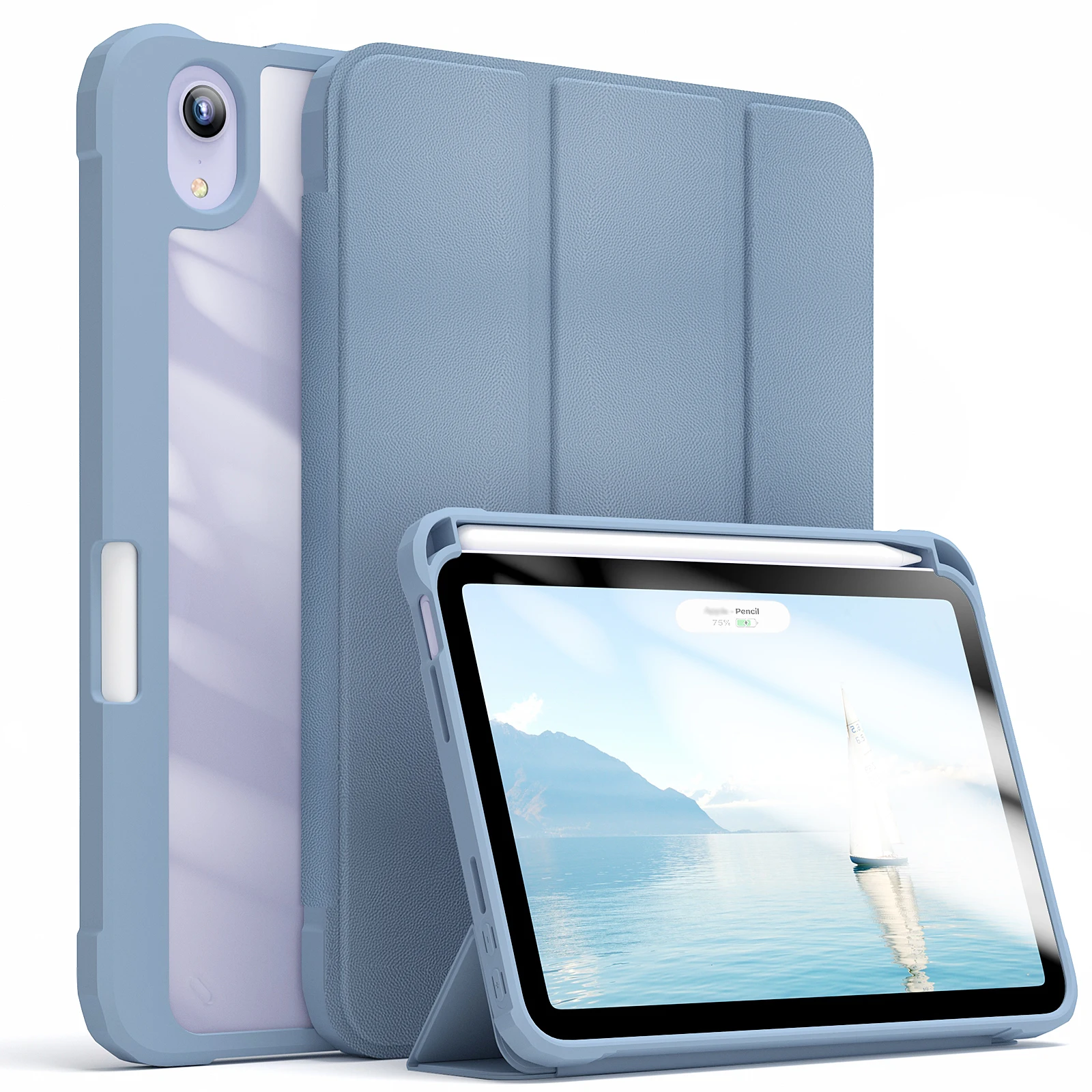 

2021 Detachable Magnetic Case for iPad 2020 Pro 11 Fold Smart Case With Pencil Slot for ipad Air 4 Air 5 10.9 10.2 Mini 6 Funda