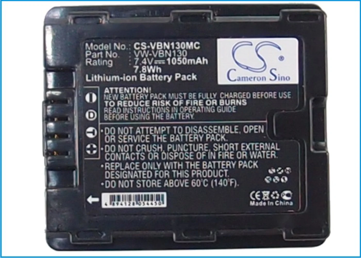 

Cameron Sino 1050mA Battery for Panasonic HDC-SD800,HDC-SD900,HDC-TM900 VW-VBN130,VW-VBN130E,VW-VBN130E-K