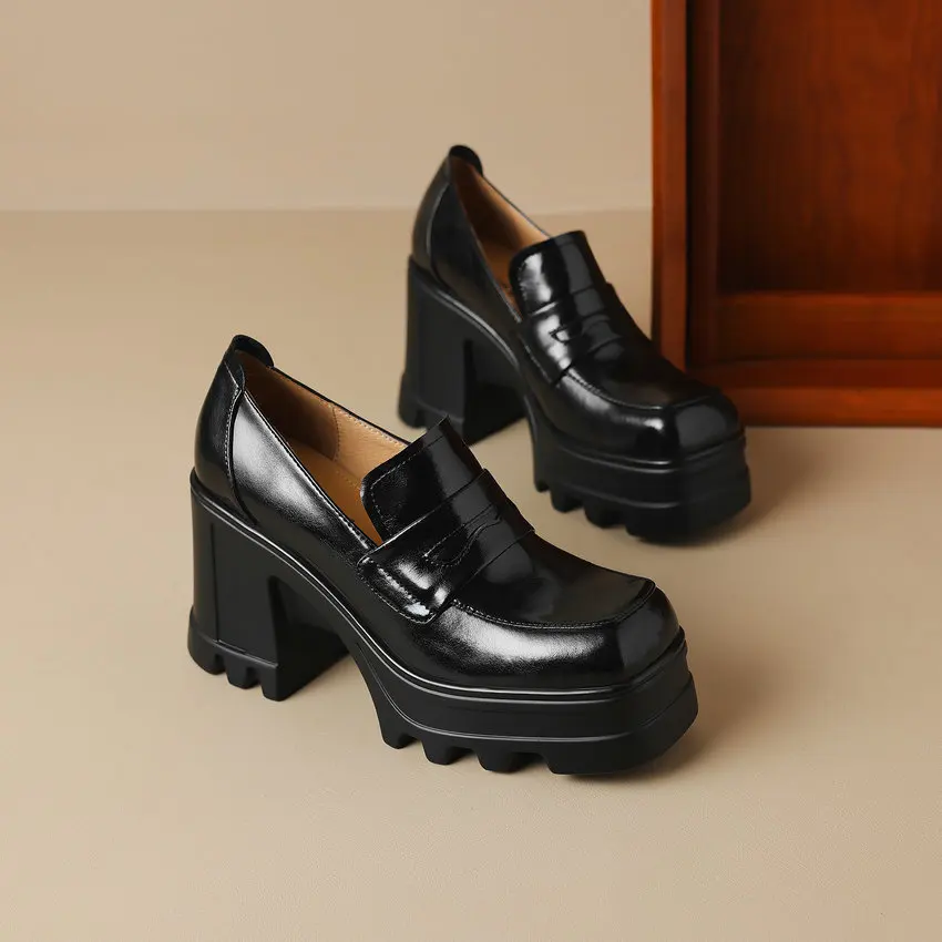 QUTAA/2024 женские туфли-лодочки на высоком квадратном каблуке обувь с квадратным