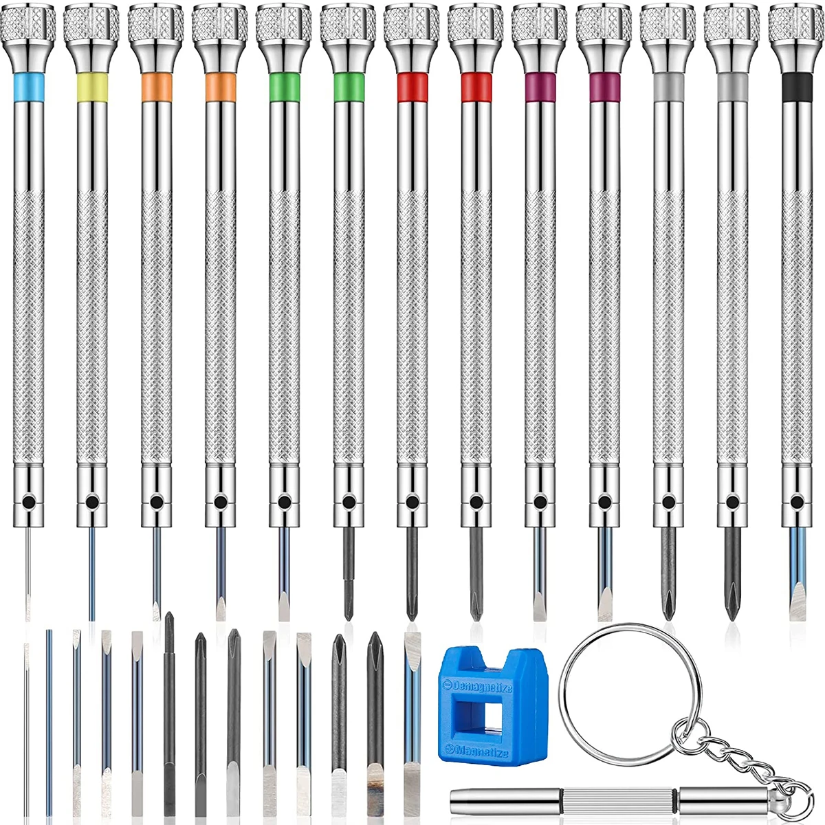 

0.6-2.0mm Precision Screwdriver Set High Hardness Steel Micro Cross Screwdriver Kit Metric Flat Head Screwdriver