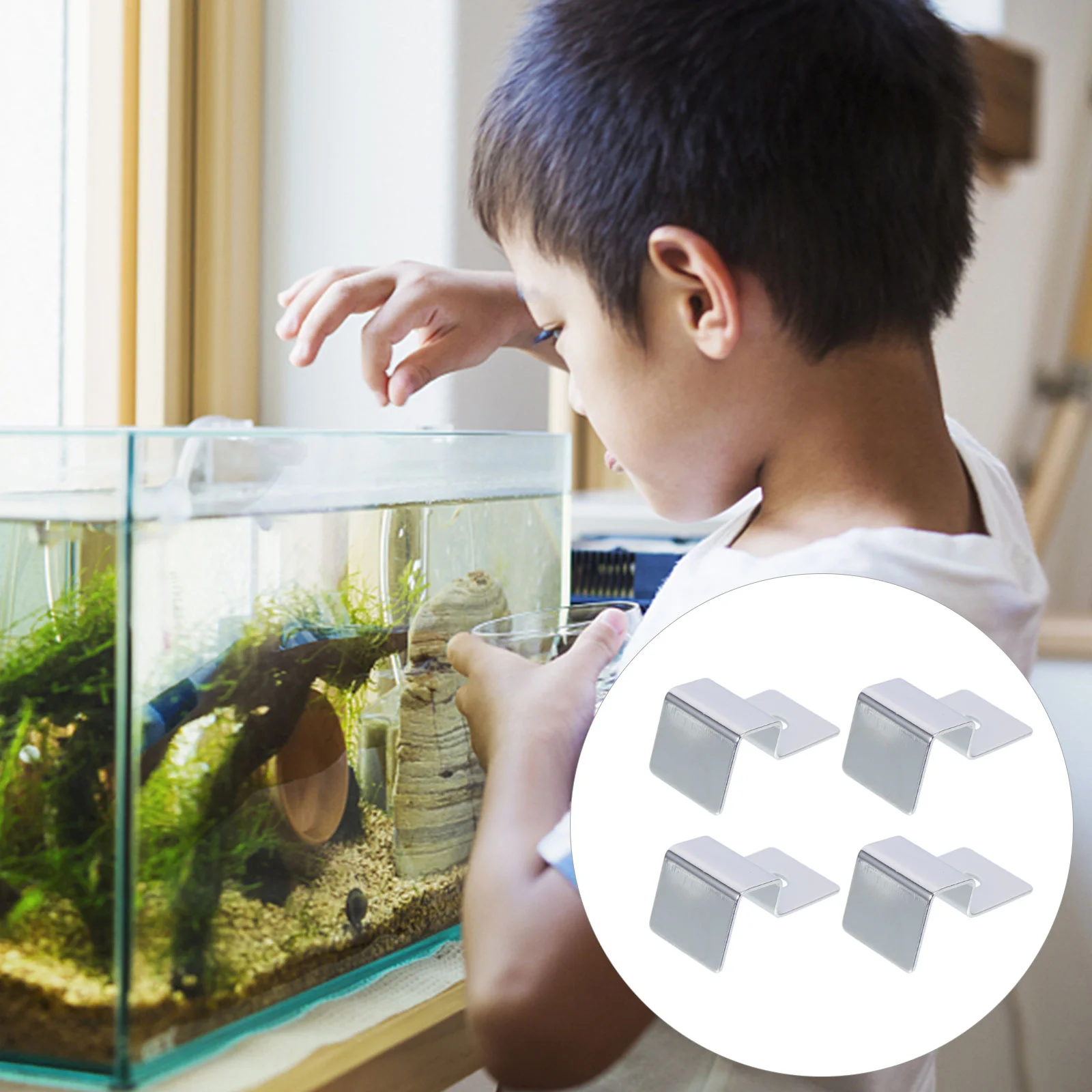 4 шт. опорная рамка для аквариума зажимы стеклянной крышки стойка держатели
