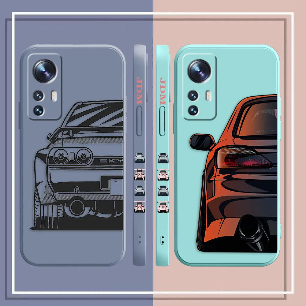 Phone Case For Xiaomi 13 12 12T 12S 11 11T 10S 9 8 Pro Ultra Lite Colour Case Cover Funda Cqoue Shell Capa Cartoon JDM Drift Car