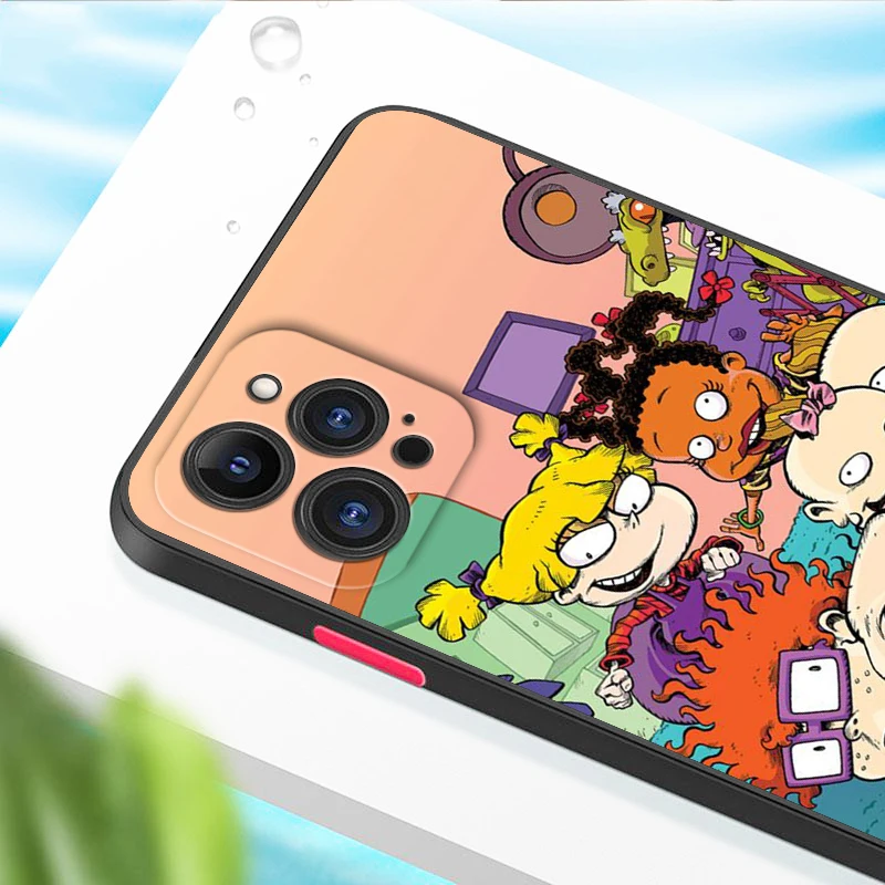 Мультяшный мальчик Rugrat для iPhone 15 14 13 12 Mini 11 XS Pro Max X XR 8 7 6 Plus Матовый Прозрачный