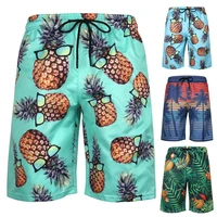men board shorts hawaiian 3d print mesh lining summer beach shorts men drawstring swimming trunks mens clothing 2021