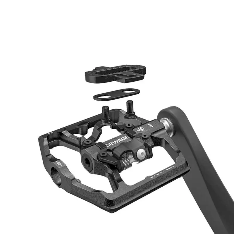 

Педали для дорожного велосипеда из алюминиевого сплава, широкие Плоские Педали для велосипеда с 3 подшипниками, 1 пара товара с 8 противоскользящими гвоздями, противоударные