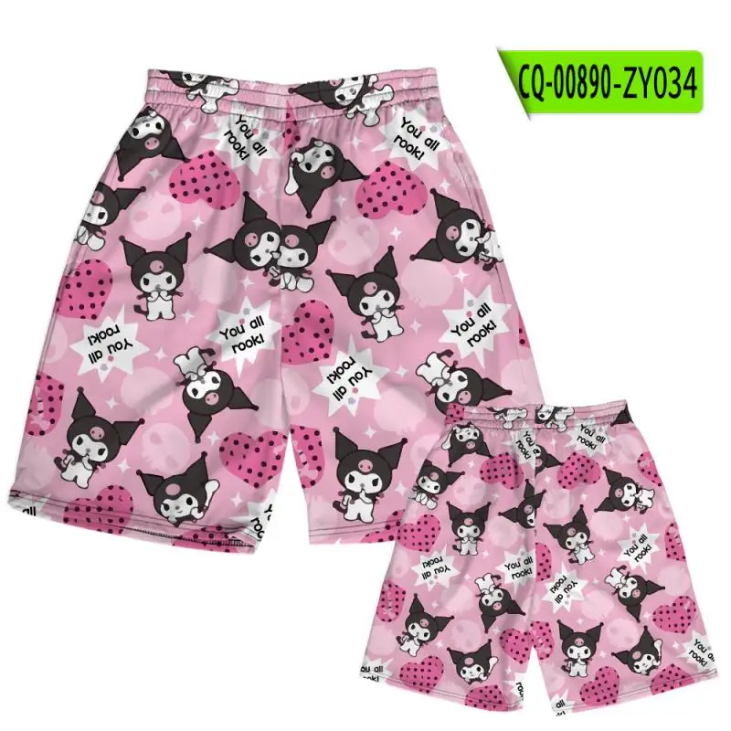 

Шорты Sanrio Kuromi Series женские/мужские, Свободные повседневные пляжные штаны, милые модные шорты для пар, 1 шт., лето