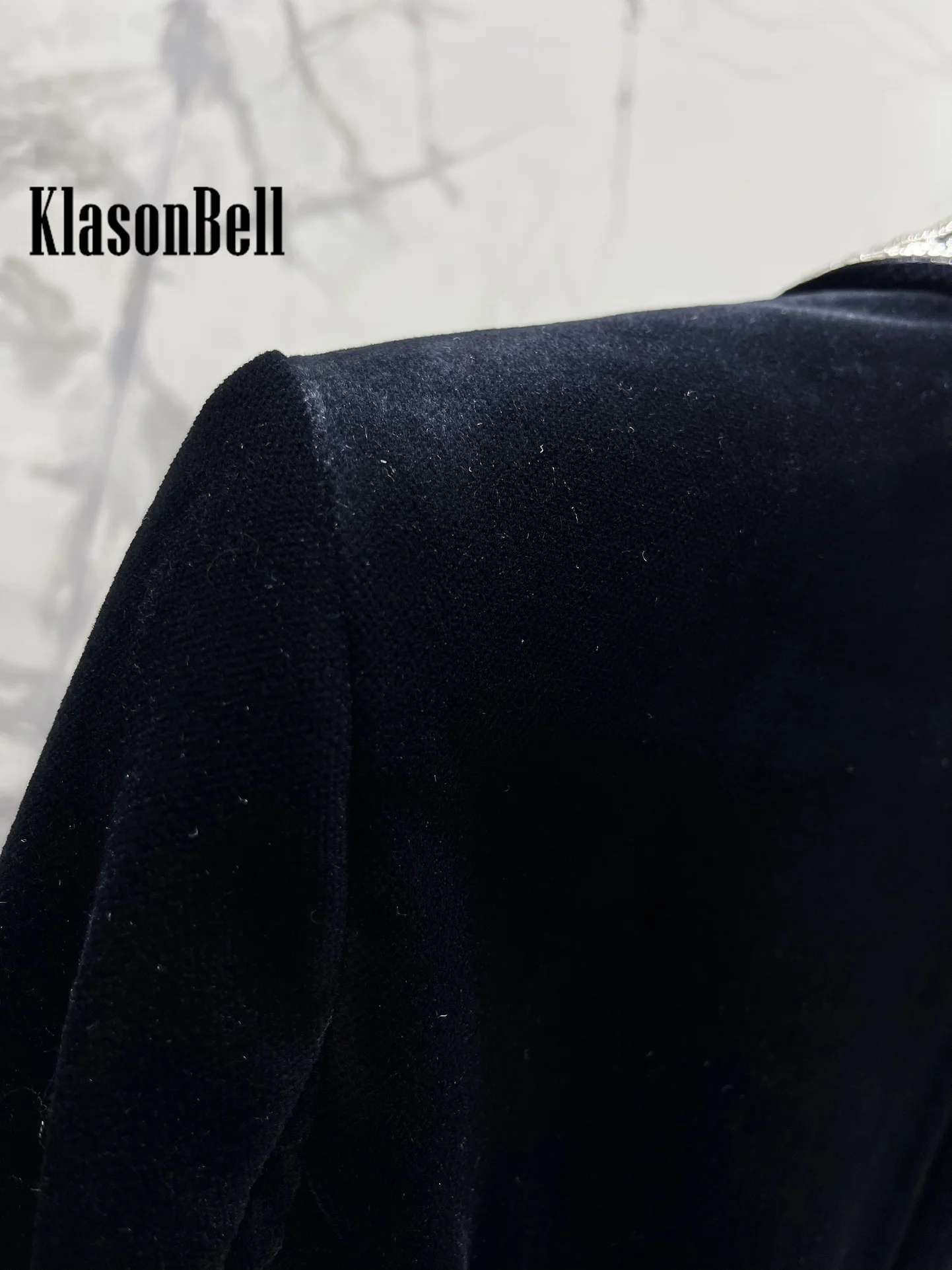 Женский классический пиджак с ручной вышивкой и шалевым воротником 12.5 KlasonBell