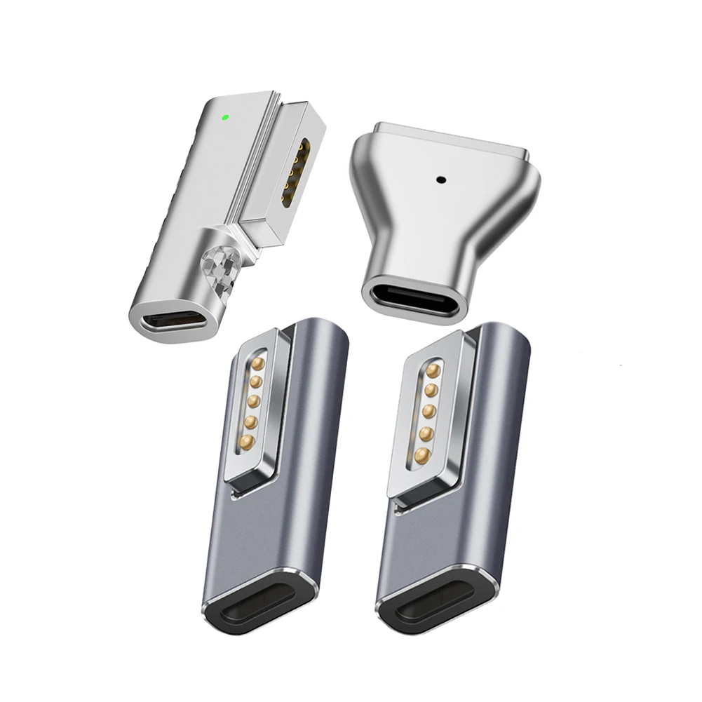 USB C на магнитный разъем постоянного тока 1/2 адаптер для зарядки Type-C 100 Вт PD