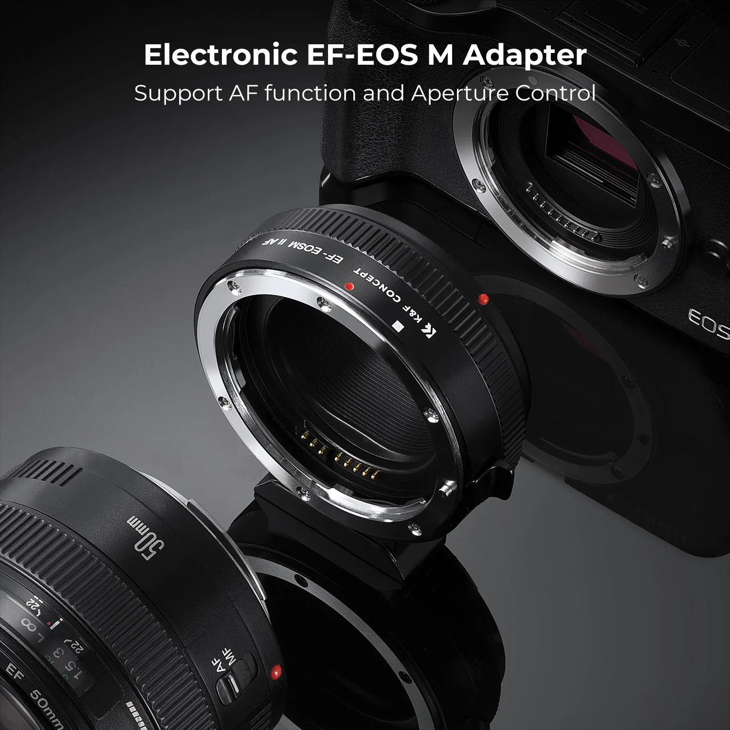 K & F Concept адаптер объектива камеры с автофокусом для Canon EF EF-S объектив EOS M M1 M2 M3 M5 M6