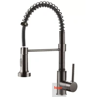 single handle pull out spring kitchen sink faucet with faucet hole cover kitchen sink faucet for sink