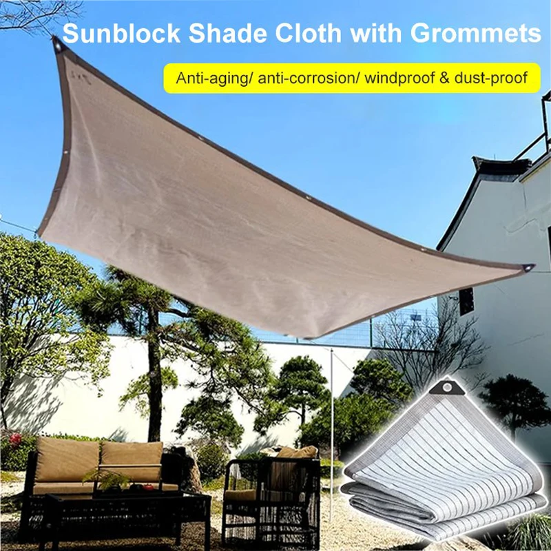 

Shade Net Anti-UV HDPE gray Sun Shading Net Outdoor Sunshade Net Garden Shelter Canopy Succulent Plant Gazebo Balcony Shade Nett