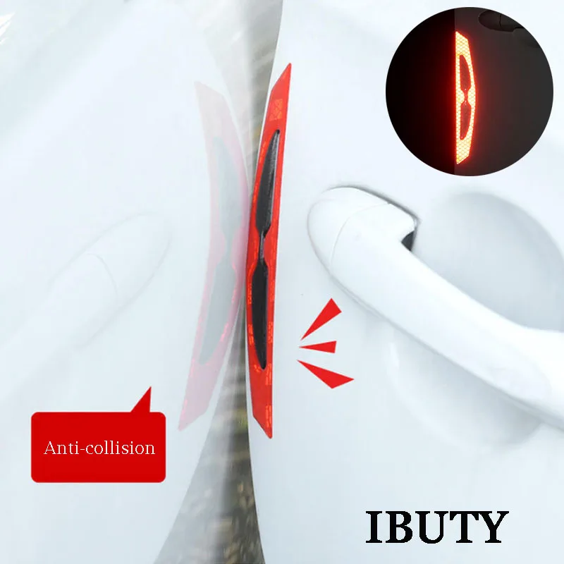 

For Volkswagen Touareg 2006 2007 2010 Car Door Handle Bowl Reflective Warning Anti-collision Strip Door Edge Protection Stickers