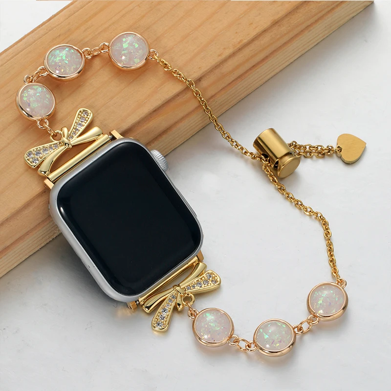 

Браслет женский из нержавеющей стали с натуральным камнем, 38/41/42 мм