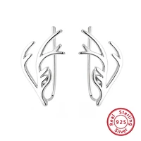 1 pair elk charm 925 sterling silver earrings fine jewelry for women fashion luxury design beauty party ear studs gift