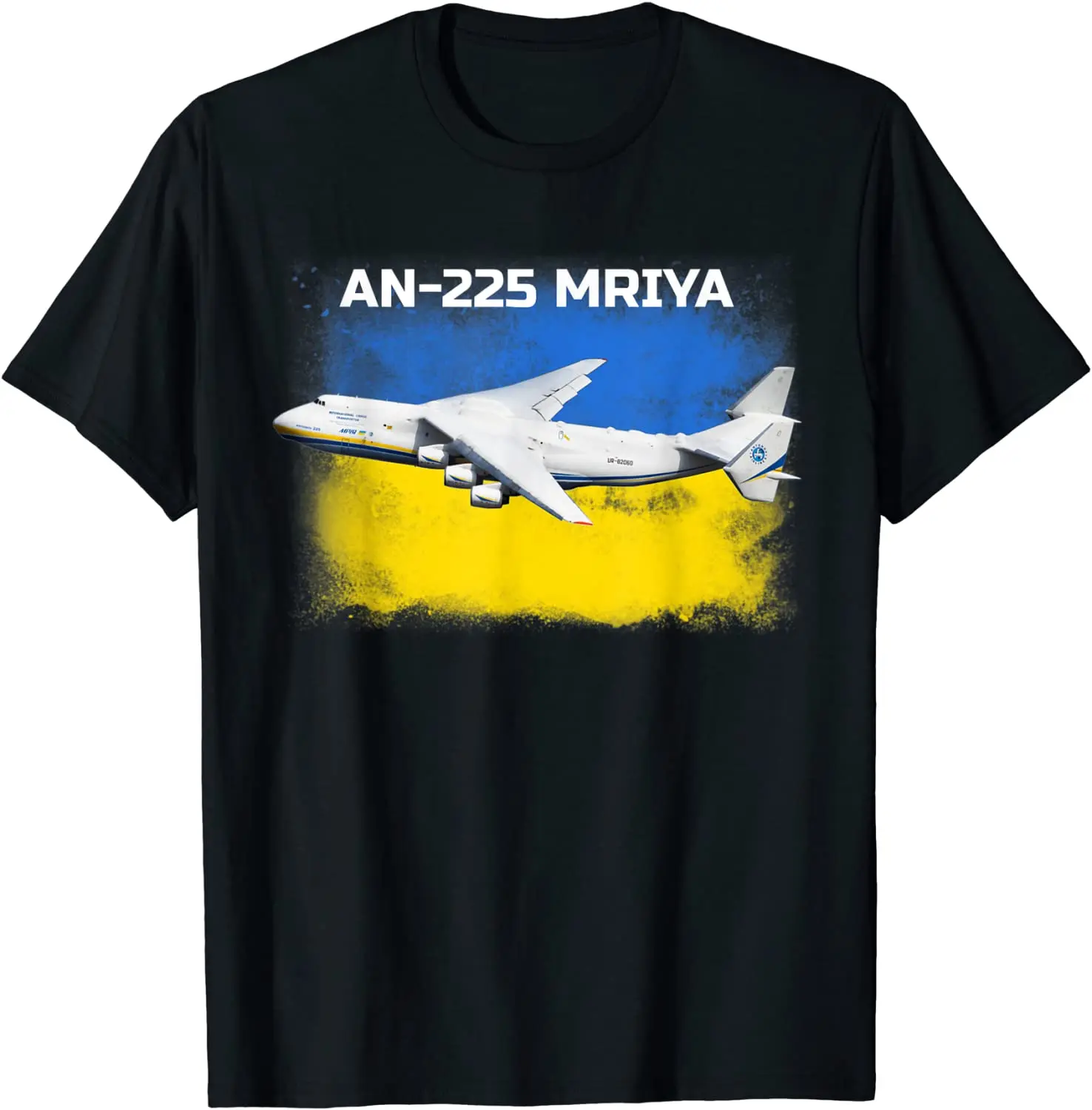 

Ukraine An-225 Mriya Strategic Cargo Aircraft Ukrainian Flag Patriotic T Shirt. 100% Cotton Casual T-shirts Loose Top Size S-3XL