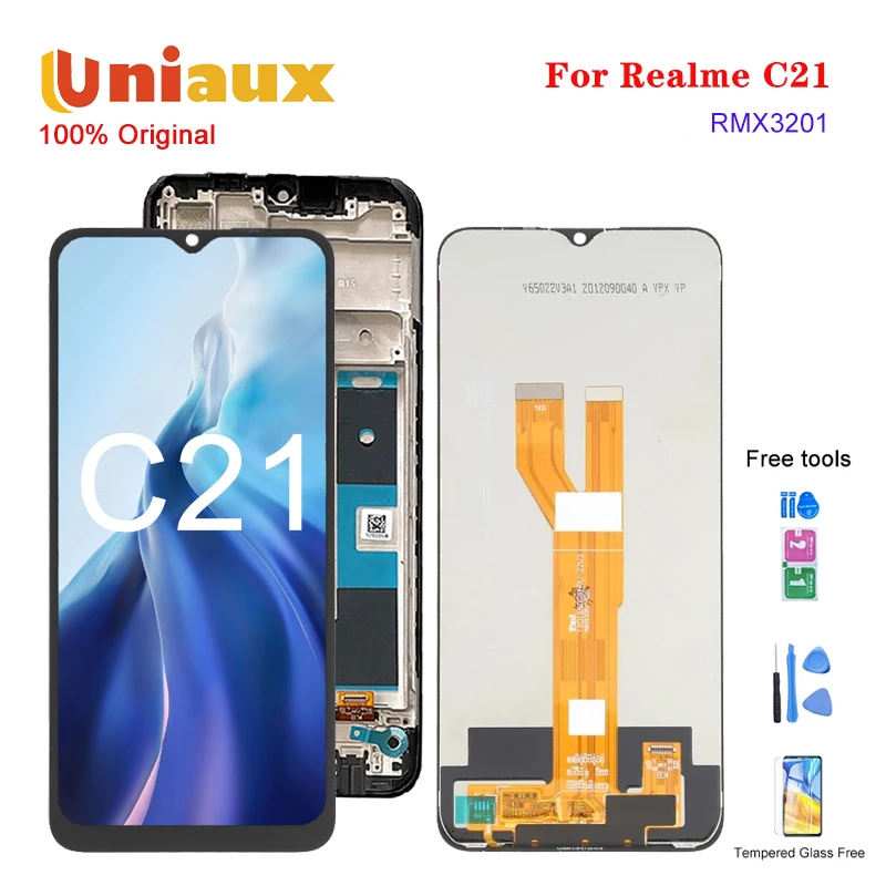 

6.5" Original For OPPO Realme C21 RMX3201 LCD Display Touch Screen Digitizer Assembly For Realme C20 RMX3063 RMX3061 LCD Uniaux