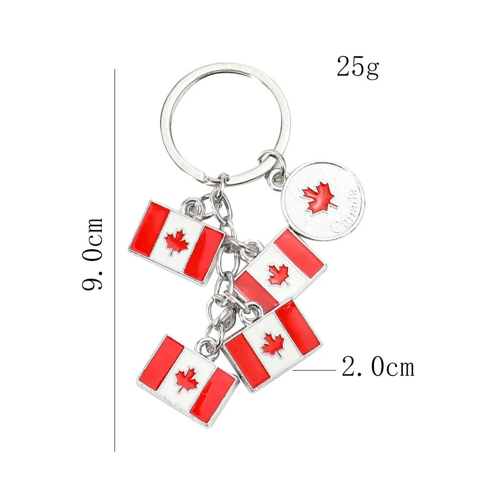 Metal Canada National Flag Keychain Maple Leaf Bag Backpack Hanging Purse Charms Patriotic Man Woman Ornament Jewelry Accessory |