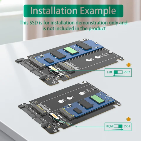 Двойной адаптер B+M Key M.2 NGFF SSD на 2,5 SATA III Адаптер M2 NGFF на SATA Карта HDD Дисковод Корпус SSD Корпус с корпусом