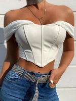 y2k sexy mesh party corset top women 2022 summer black female crop top casual high street clubwear new arrivals