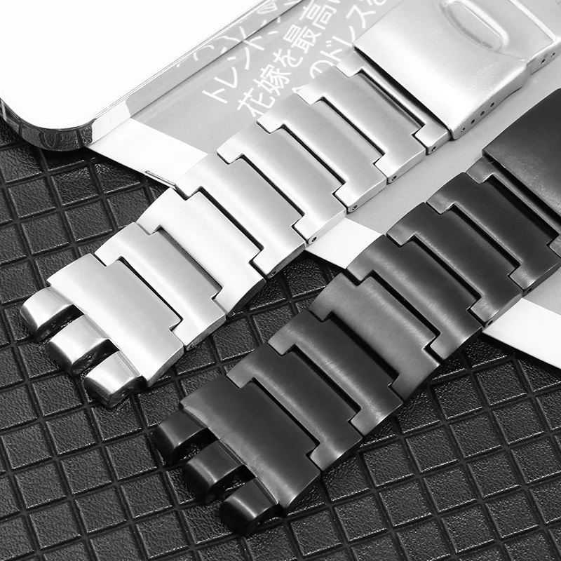 Replacement Watch Strap Male And Female Swatch17/19/23mm Stainless Steel Watchband With Toothed Interface