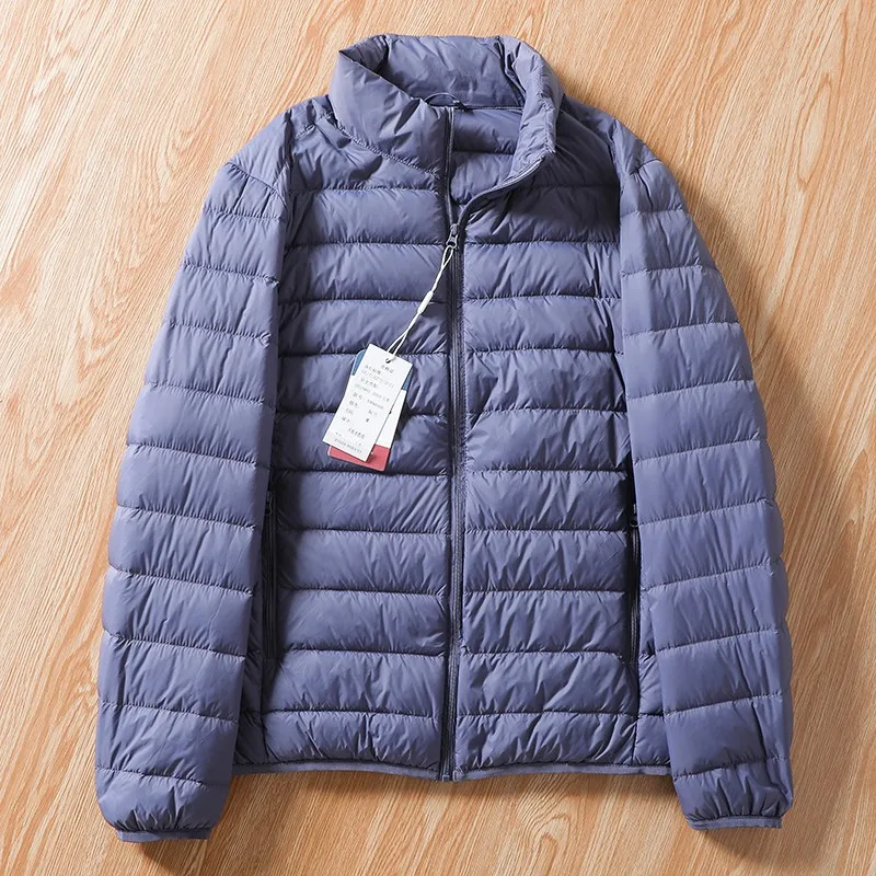 Warm light down jacket for keeping warm in the cold Men's stand collar warm padded down jacket