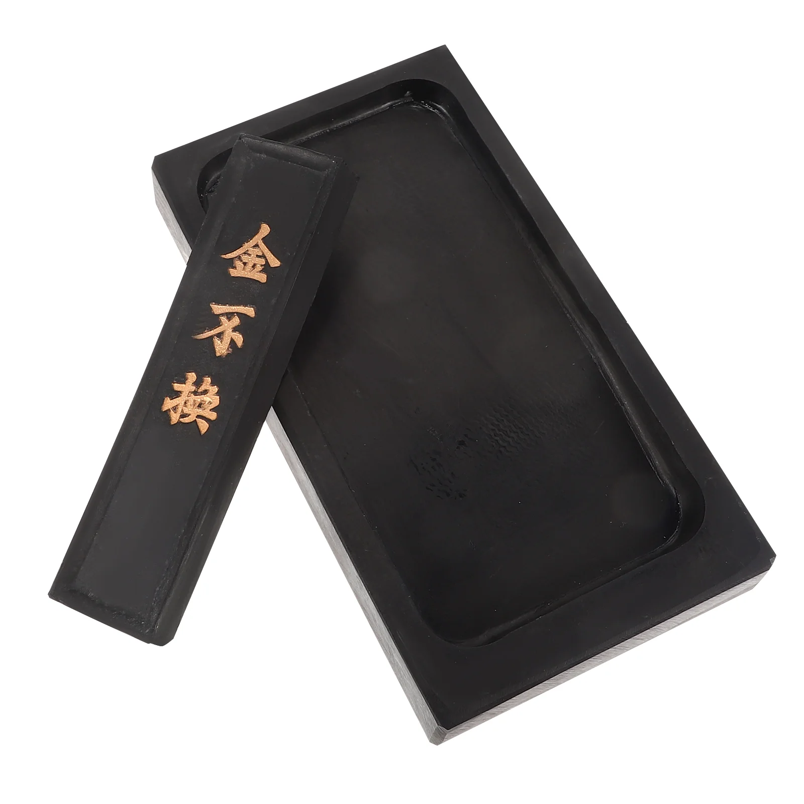 

2Pcs Chinese Calligraphy Painting Inkstone Ink Natural Stone Wavy Calligraphy Accessory for Calligraphy Practicing 5 Inch