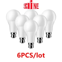 6pcs led bulb 220v high power 15w e27 b22 high lumen no strobe suitable for childrens room study kitchen
