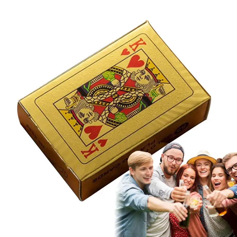 

Маленькие покерные карты, новые игральные карты, Золотая фольга, Обучающие флэш-карты, золотые Обучающие игрушечные карты, игры на задний двор для мальчиков и девочек