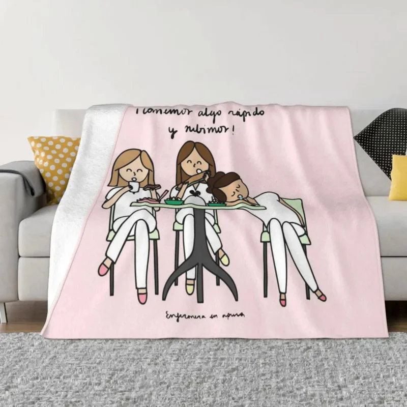 

Шерстяное одеяло для ухода в спальню, горячая фланель, мультяшный, медицинский уход, одеяло, диван, медсестра, диван