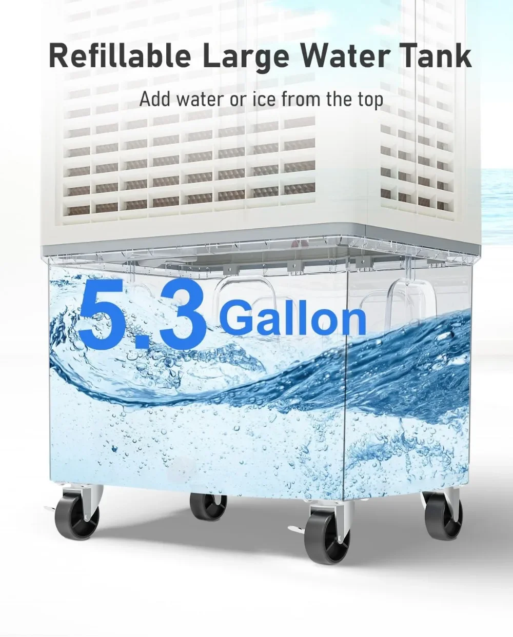 2100CFM портативные кондиционеры с дистанционным управлением 3-в-1 Испарительный