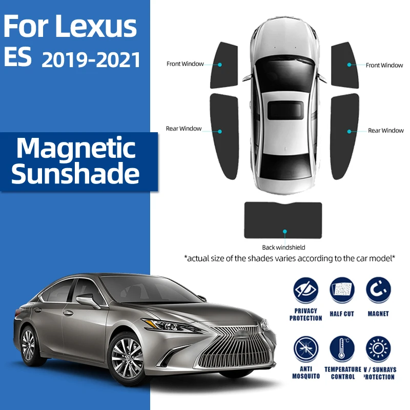 

Для Lexus ES XZ10 200 300H 2019-2022 Переднее лобовое стекло Автомобильный солнцезащитный козырек Заднее боковое окно Солнцезащитный козырек Магнитная занавеска