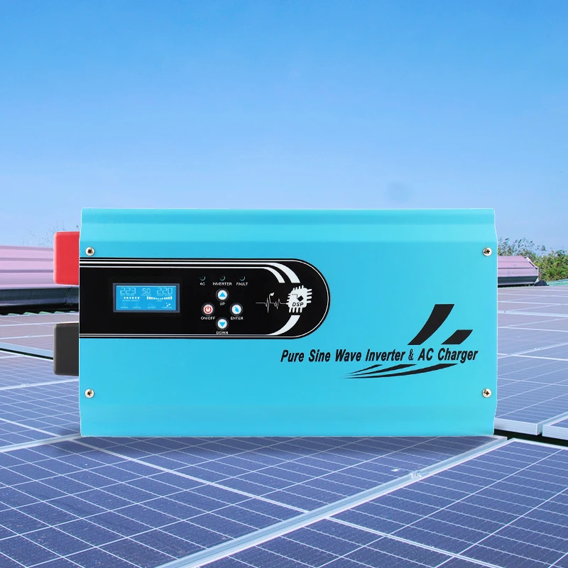 

1- 7kw DC 12 24 48v to AC 220v 110v Pure Sine Wave Inverter Off Grid Solar Power Inverter